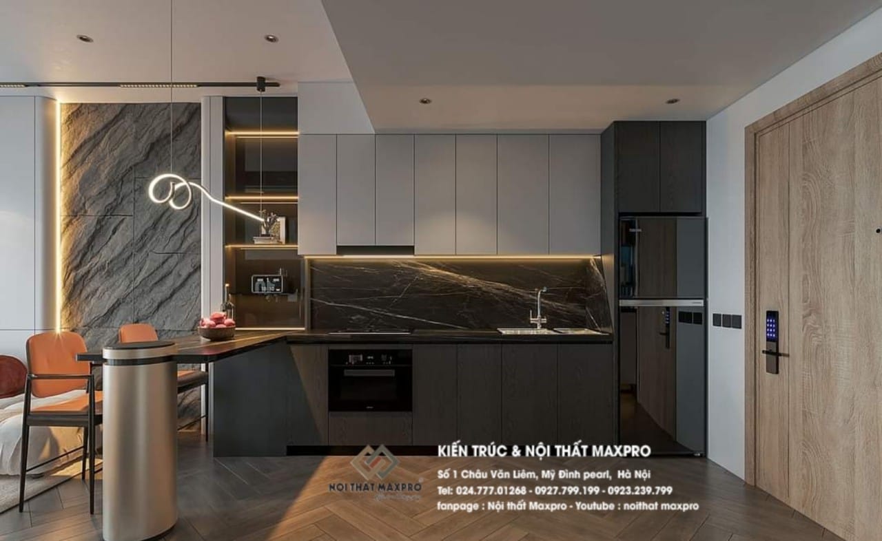 Tủ Bếp Inox Cánh Kính Hải Dương