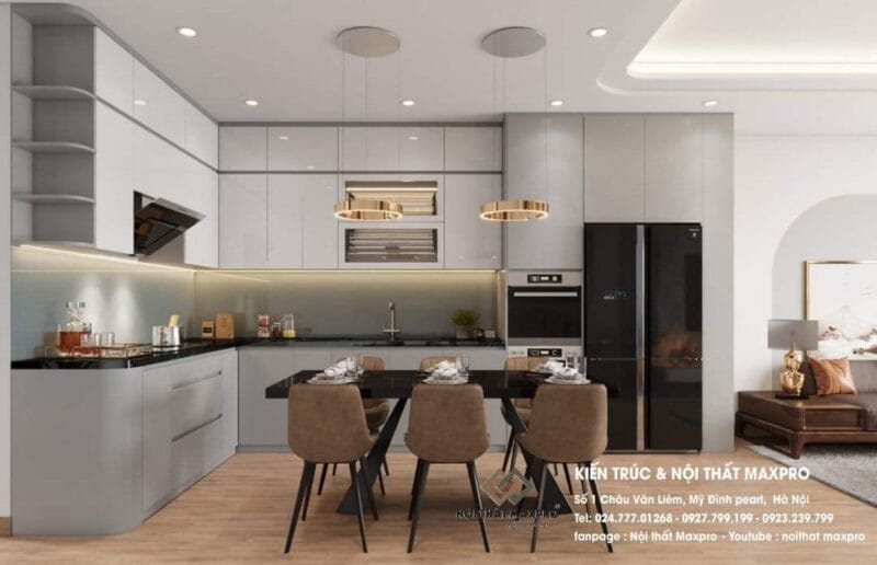 Tủ Bếp Khung Inox Cánh Acrylic